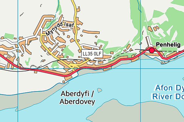 LL35 0LF map - OS VectorMap District (Ordnance Survey) LL35 0LF map - OS VectorMap District (Ordnance Survey)