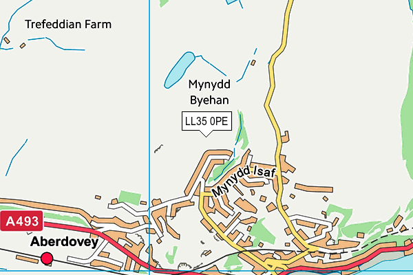 LL35 0PE map - OS VectorMap District (Ordnance Survey) LL35 0PE map - OS VectorMap District (Ordnance Survey)