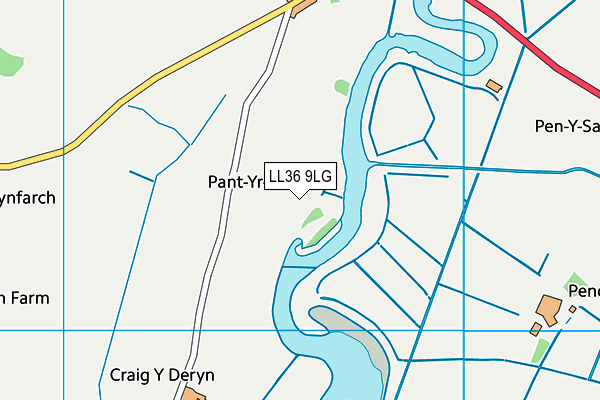 LL36 9LG map - OS VectorMap District (Ordnance Survey) LL36 9LG map - OS VectorMap District (Ordnance Survey)