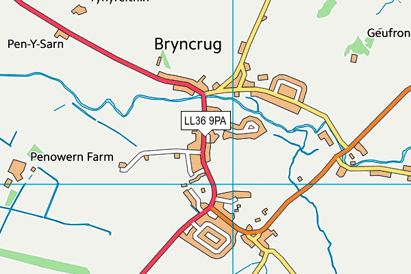 LL36 9PA map - OS VectorMap District (Ordnance Survey)