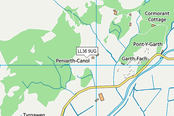 LL36 9UG map - OS VectorMap District (Ordnance Survey) LL36 9UG map - OS VectorMap District (Ordnance Survey)