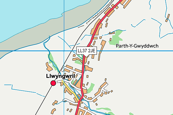 LL37 2JE map - OS VectorMap District (Ordnance Survey) LL37 2JE map - OS VectorMap District (Ordnance Survey)