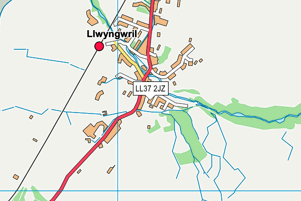 LL37 2JZ map - OS VectorMap District (Ordnance Survey)