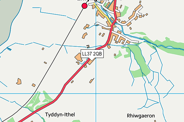 LL37 2QB map - OS VectorMap District (Ordnance Survey) LL37 2QB map - OS VectorMap District (Ordnance Survey)