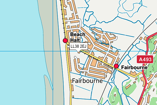 LL38 2EJ map - OS VectorMap District (Ordnance Survey) LL38 2EJ map - OS VectorMap District (Ordnance Survey)