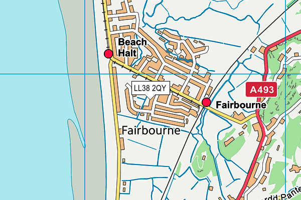 LL38 2QY map - OS VectorMap District (Ordnance Survey) LL38 2QY map - OS VectorMap District (Ordnance Survey)