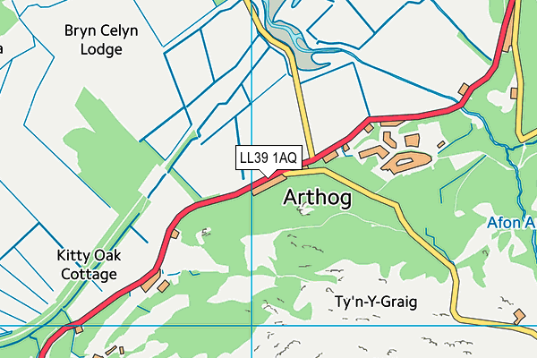 LL39 1AQ map - OS VectorMap District (Ordnance Survey) LL39 1AQ map - OS VectorMap District (Ordnance Survey)