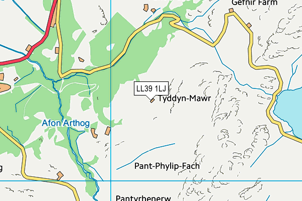 LL39 1LJ map - OS VectorMap District (Ordnance Survey) LL39 1LJ map - OS VectorMap District (Ordnance Survey)