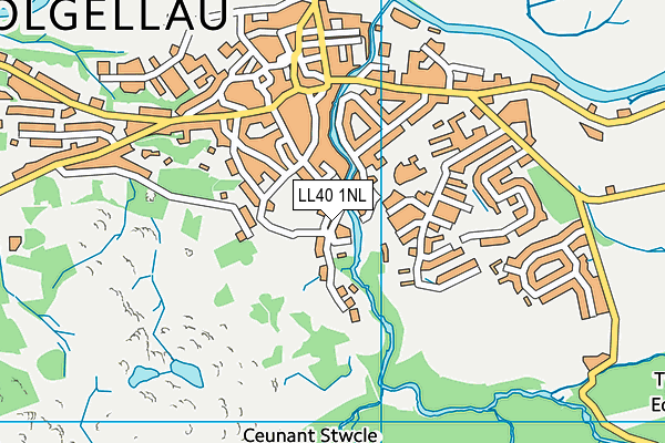 LL40 1NL map - OS VectorMap District (Ordnance Survey)