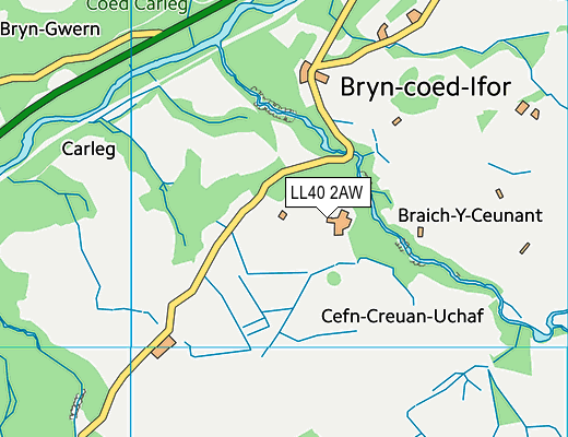 LL40 2AW map - OS VectorMap District (Ordnance Survey) LL40 2AW map - OS VectorMap District (Ordnance Survey)