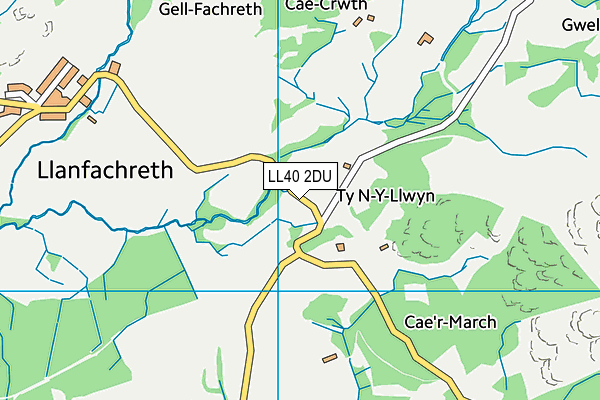 LL40 2DU map - OS VectorMap District (Ordnance Survey) LL40 2DU map - OS VectorMap District (Ordnance Survey)