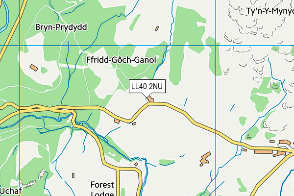 LL40 2NU map - OS VectorMap District (Ordnance Survey) LL40 2NU map - OS VectorMap District (Ordnance Survey)