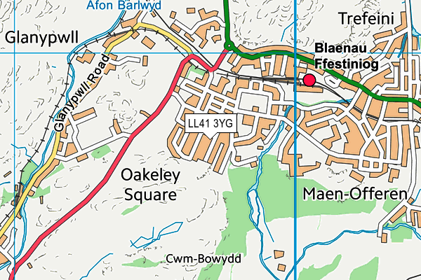 LL41 3YG map - OS VectorMap District (Ordnance Survey) LL41 3YG map - OS VectorMap District (Ordnance Survey)