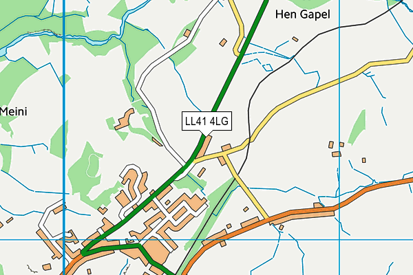 LL41 4LG map - OS VectorMap District (Ordnance Survey) LL41 4LG map - OS VectorMap District (Ordnance Survey)