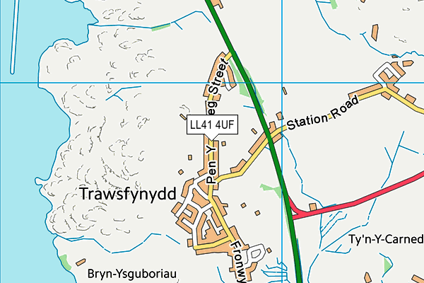LL41 4UF map - OS VectorMap District (Ordnance Survey) LL41 4UF map - OS VectorMap District (Ordnance Survey)