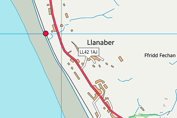 LL42 1AJ map - OS VectorMap District (Ordnance Survey) LL42 1AJ map - OS VectorMap District (Ordnance Survey)