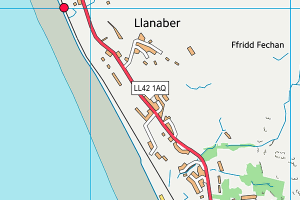LL42 1AQ map - OS VectorMap District (Ordnance Survey) LL42 1AQ map - OS VectorMap District (Ordnance Survey)