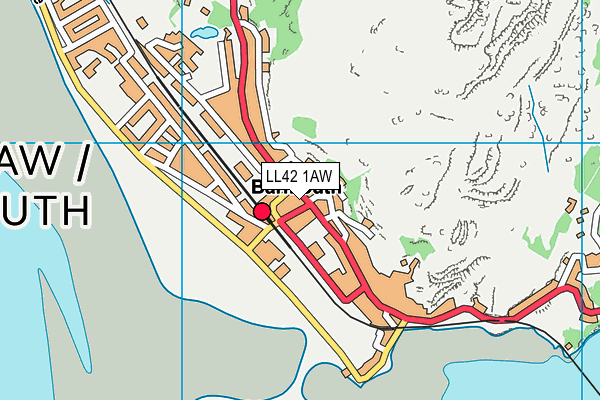 LL42 1AW map - OS VectorMap District (Ordnance Survey) LL42 1AW map - OS VectorMap District (Ordnance Survey)
