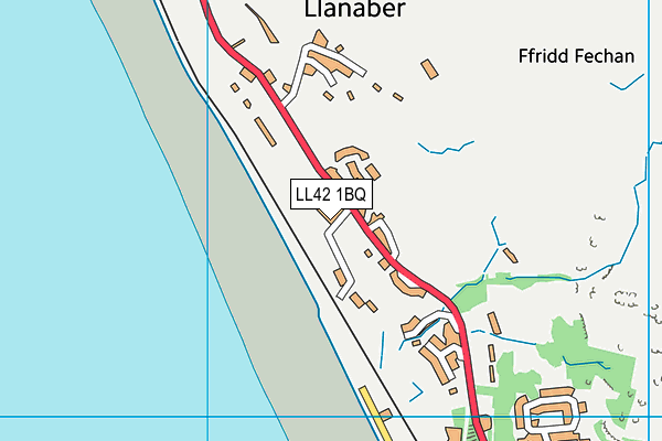 LL42 1BQ map - OS VectorMap District (Ordnance Survey) LL42 1BQ map - OS VectorMap District (Ordnance Survey)