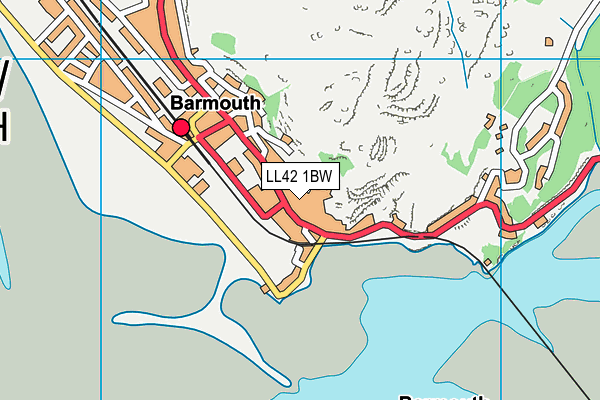 LL42 1BW map - OS VectorMap District (Ordnance Survey) LL42 1BW map - OS VectorMap District (Ordnance Survey)
