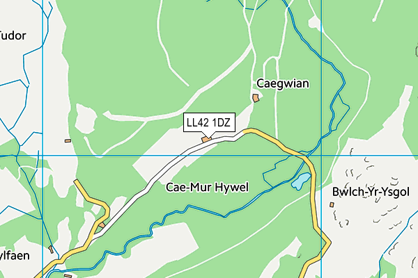 LL42 1DZ map - OS VectorMap District (Ordnance Survey) LL42 1DZ map - OS VectorMap District (Ordnance Survey)