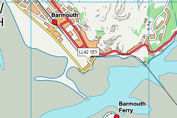 LL42 1EY map - OS VectorMap District (Ordnance Survey) LL42 1EY map - OS VectorMap District (Ordnance Survey)