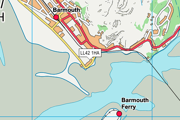 LL42 1HA map - OS VectorMap District (Ordnance Survey) LL42 1HA map - OS VectorMap District (Ordnance Survey)