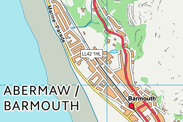 LL42 1HL map - OS VectorMap District (Ordnance Survey) LL42 1HL map - OS VectorMap District (Ordnance Survey)