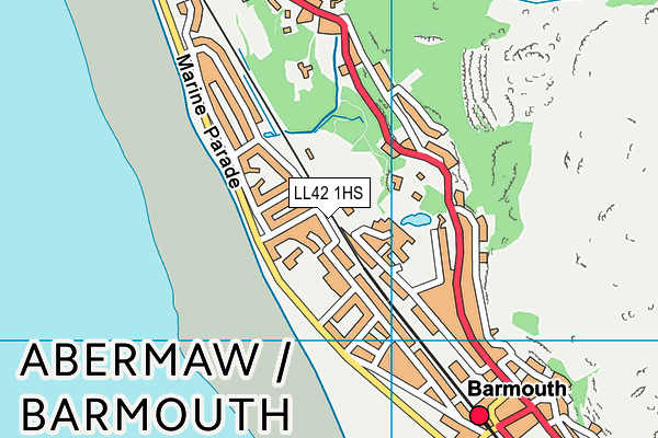 LL42 1HS map - OS VectorMap District (Ordnance Survey) LL42 1HS map - OS VectorMap District (Ordnance Survey)