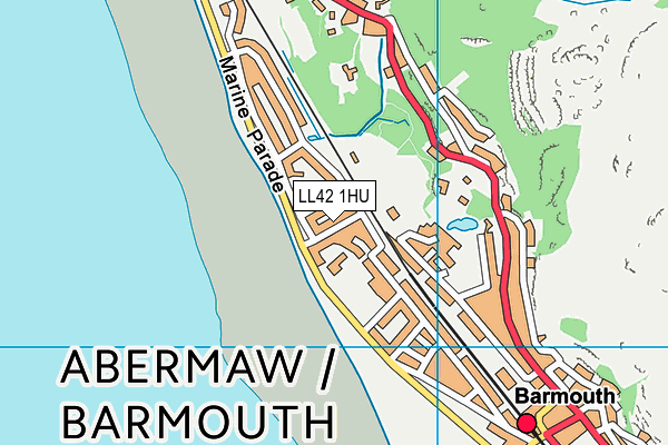 LL42 1HU map - OS VectorMap District (Ordnance Survey)