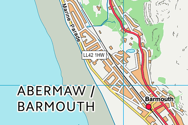 LL42 1HW map - OS VectorMap District (Ordnance Survey) LL42 1HW map - OS VectorMap District (Ordnance Survey)