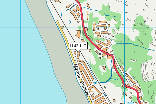 LL42 1LG map - OS VectorMap District (Ordnance Survey) LL42 1LG map - OS VectorMap District (Ordnance Survey)