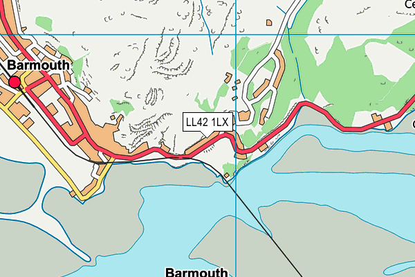 LL42 1LX map - OS VectorMap District (Ordnance Survey) LL42 1LX map - OS VectorMap District (Ordnance Survey)