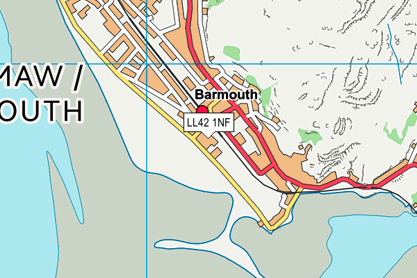 LL42 1NF map - OS VectorMap District (Ordnance Survey) LL42 1NF map - OS VectorMap District (Ordnance Survey)