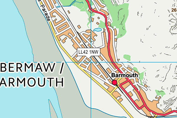 LL42 1NW map - OS VectorMap District (Ordnance Survey)