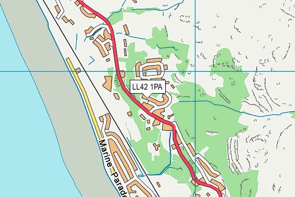 LL42 1PA map - OS VectorMap District (Ordnance Survey) LL42 1PA map - OS VectorMap District (Ordnance Survey)
