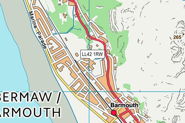 LL42 1RW map - OS VectorMap District (Ordnance Survey) LL42 1RW map - OS VectorMap District (Ordnance Survey)