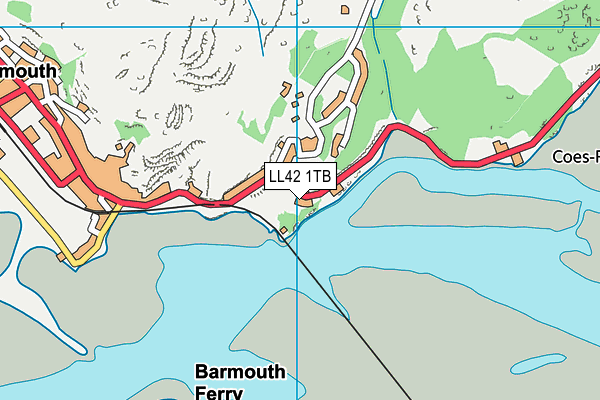 LL42 1TB map - OS VectorMap District (Ordnance Survey) LL42 1TB map - OS VectorMap District (Ordnance Survey)