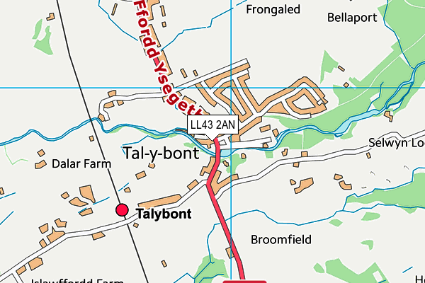 LL43 2AN map - OS VectorMap District (Ordnance Survey) LL43 2AN map - OS VectorMap District (Ordnance Survey)
