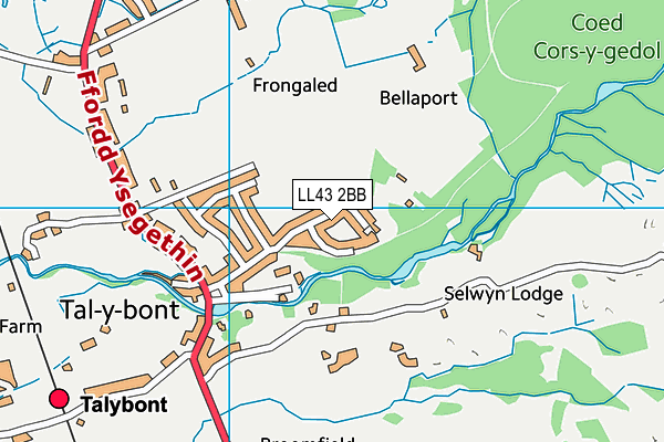 LL43 2BB map - OS VectorMap District (Ordnance Survey) LL43 2BB map - OS VectorMap District (Ordnance Survey)