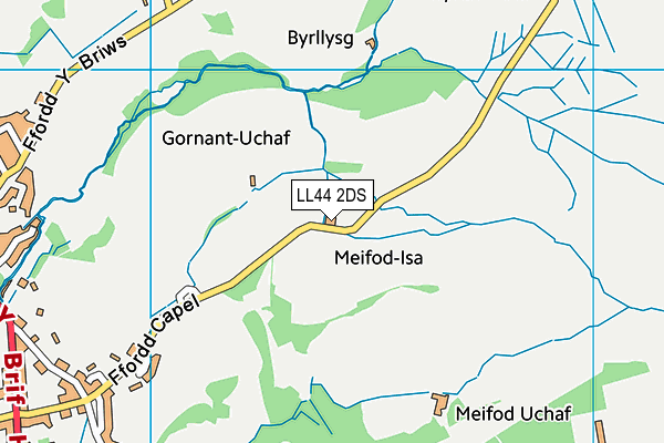 LL44 2DS map - OS VectorMap District (Ordnance Survey) LL44 2DS map - OS VectorMap District (Ordnance Survey)