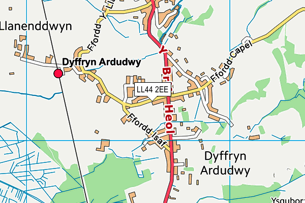 LL44 2EE map - OS VectorMap District (Ordnance Survey) LL44 2EE map - OS VectorMap District (Ordnance Survey)