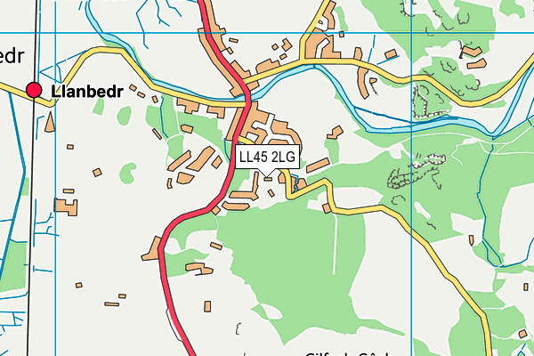 LL45 2LG map - OS VectorMap District (Ordnance Survey) LL45 2LG map - OS VectorMap District (Ordnance Survey)