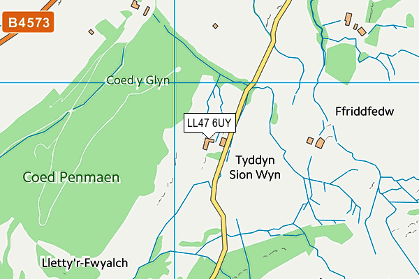 LL47 6UY map - OS VectorMap District (Ordnance Survey) LL47 6UY map - OS VectorMap District (Ordnance Survey)