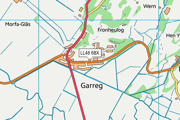 LL48 6BX map - OS VectorMap District (Ordnance Survey) LL48 6BX map - OS VectorMap District (Ordnance Survey)