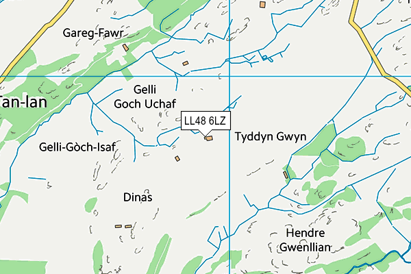 LL48 6LZ map - OS VectorMap District (Ordnance Survey) LL48 6LZ map - OS VectorMap District (Ordnance Survey)