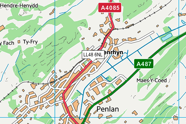 LL48 6NL map - OS VectorMap District (Ordnance Survey) LL48 6NL map - OS VectorMap District (Ordnance Survey)