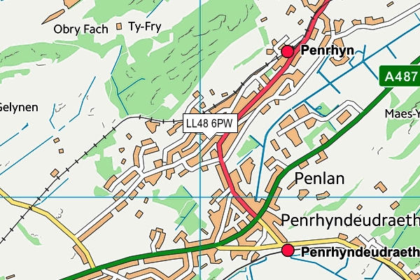 LL48 6PW map - OS VectorMap District (Ordnance Survey) LL48 6PW map - OS VectorMap District (Ordnance Survey)