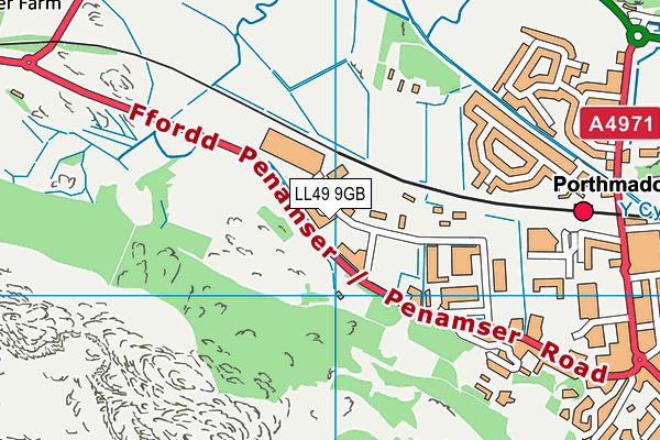 LL49 9GB map - OS VectorMap District (Ordnance Survey) LL49 9GB map - OS VectorMap District (Ordnance Survey)
