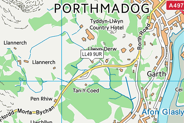 LL49 9UR map - OS VectorMap District (Ordnance Survey) LL49 9UR map - OS VectorMap District (Ordnance Survey)
